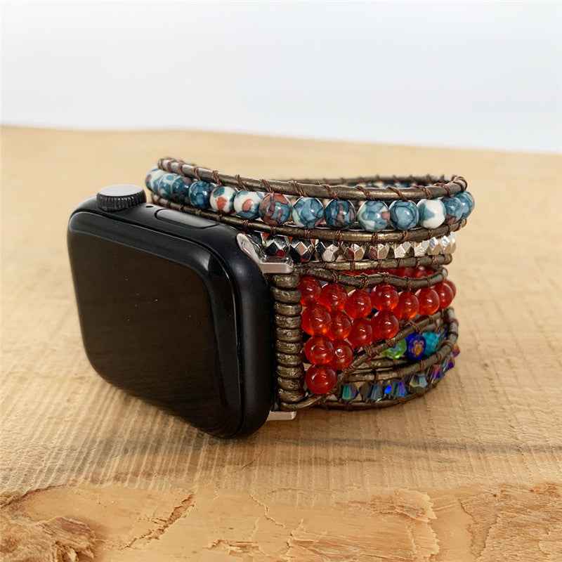 Natural Quartz Rough Woven Watch Band