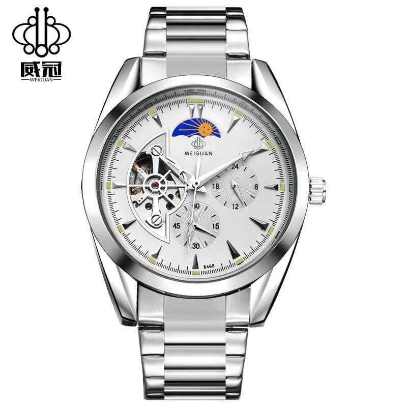 Wei Guan full automatic machinery, fashion moon alternate function watches, leisure men&