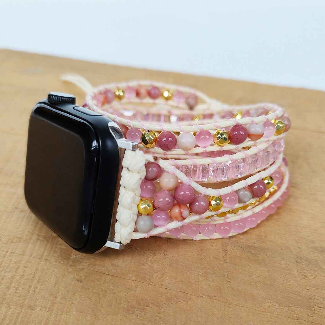 Natural Quartz Rough Woven Watch Band