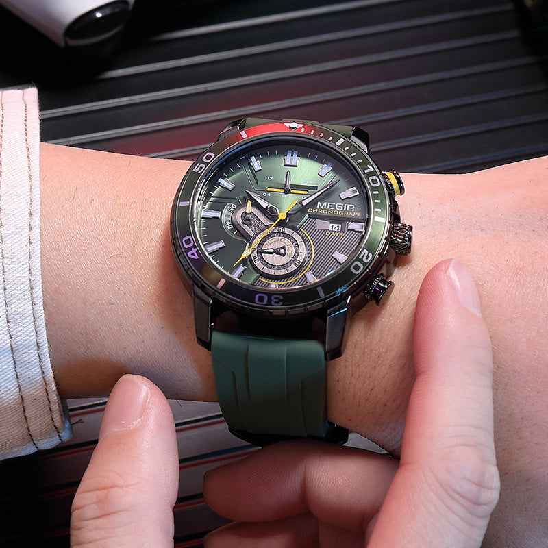 Watch Multi-function Chronograph Calendar Sports Men&