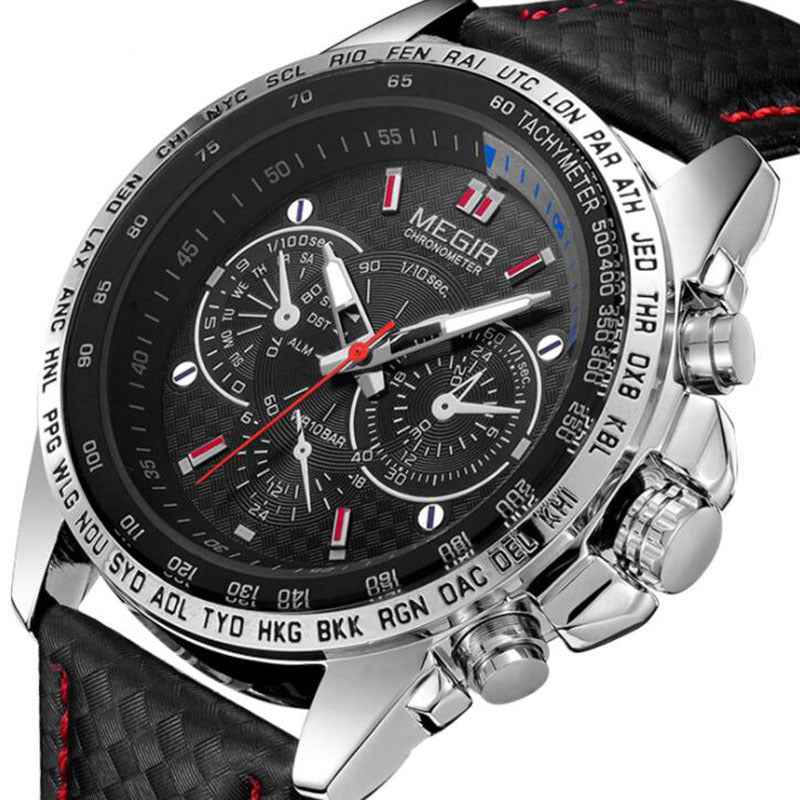 Großhandel: Original-Quarzuhr Modell 1010 – Luxuriöse Business-Herrenuhr mit Lederarmband und 3 ATM Wasserdichtigkeit