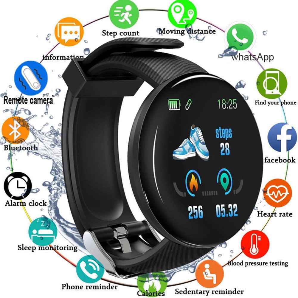 D18 Round Smart Bracelet Color Screen Sports Pedometer Sleep