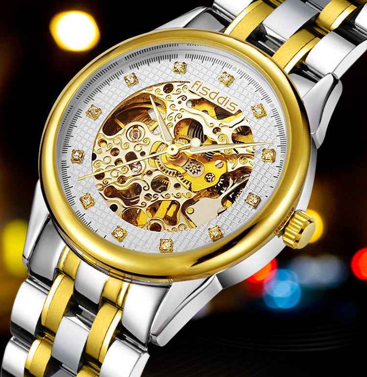 Men's Luminous Automatic Mechanical Watch – Hollow Steel Fashion Watch
