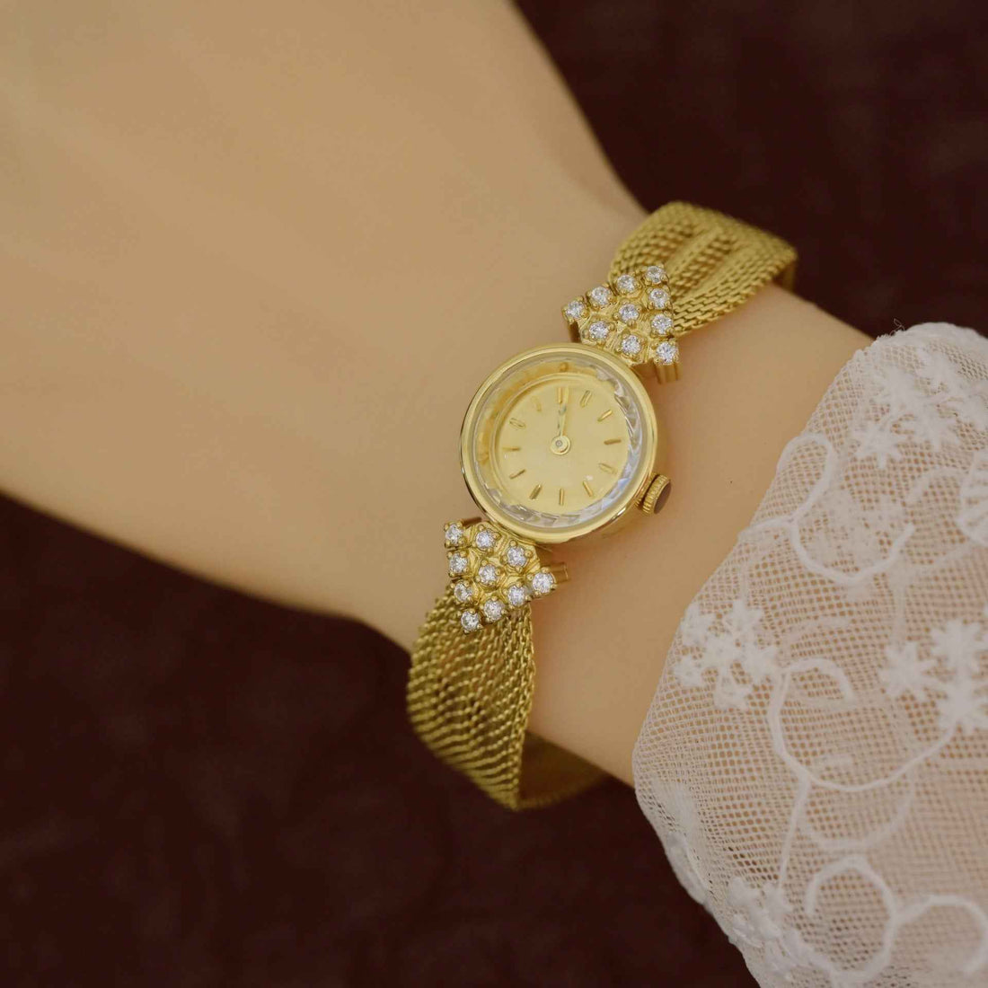 Jewelry Vintage Watches Kaleidoscope Diamond Quartz Women&