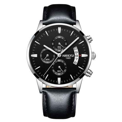 Herren-Chronograph – Sportliche Luxus-Armbanduhr für Herren, wasserdicht, komplett aus Edelstahl, Quarzwerk, Gold-Optik