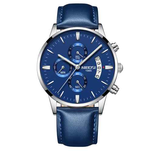 Herren-Chronograph – Sportliche Luxus-Armbanduhr für Herren, wasserdicht, komplett aus Edelstahl, Quarzwerk, Gold-Optik