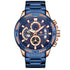WWOOR Modische Herrenuhr – Luxuriöser Gold-Chronograph aus Edelstahl (Quarz) – Wasserdichte Sportuhr