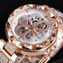 Forsining Mechanische Automatikuhr für Damen – Luxuriöse Markenuhr mit Strasssteinen, Roségold-Edelstahl