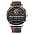Uniquex Men Wrist Watches Leather Black Silver Creative
