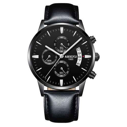 Herren-Chronograph – Sportliche Luxus-Armbanduhr für Herren, wasserdicht, komplett aus Edelstahl, Quarzwerk, Gold-Optik