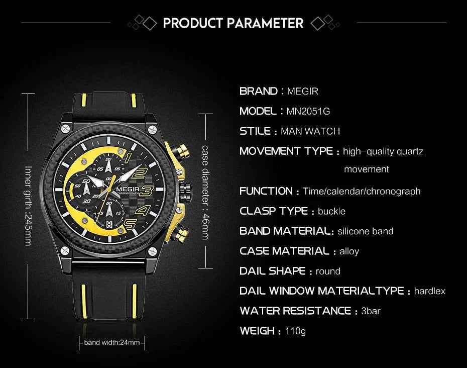Megel Chronograph Quartz Watch