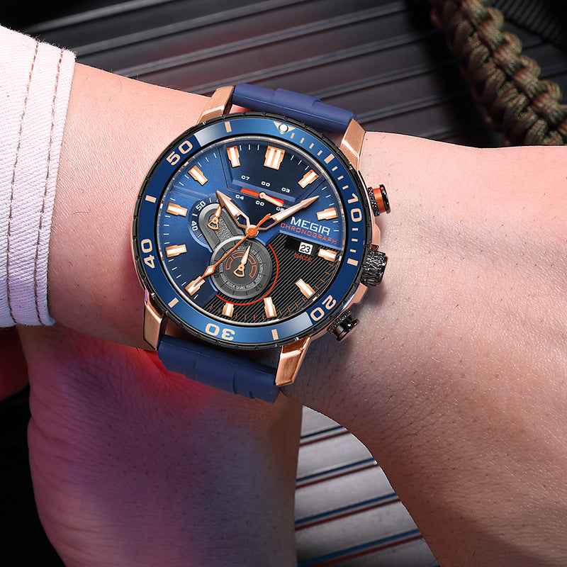 Watch Multi-function Chronograph Calendar Sports Men&