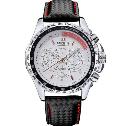 Großhandel: Original-Quarzuhr Modell 1010 – Luxuriöse Business-Herrenuhr mit Lederarmband und 3 ATM Wasserdichtigkeit
