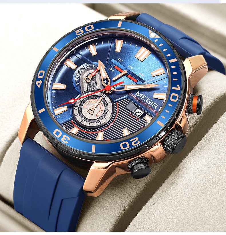 Watch Multi-function Chronograph Calendar Sports Men&