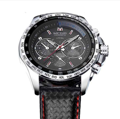 Großhandel: Original-Quarzuhr Modell 1010 – Luxuriöse Business-Herrenuhr mit Lederarmband und 3 ATM Wasserdichtigkeit