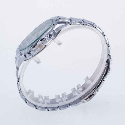Modische Herrenuhr aus silbernem Edelstahl – Luxusuhr einer Top-Marke, sportliche Herrenuhr, lässige Armbanduhr