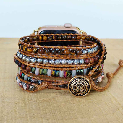 Natural  Quartz Rough Woven Watch Band
