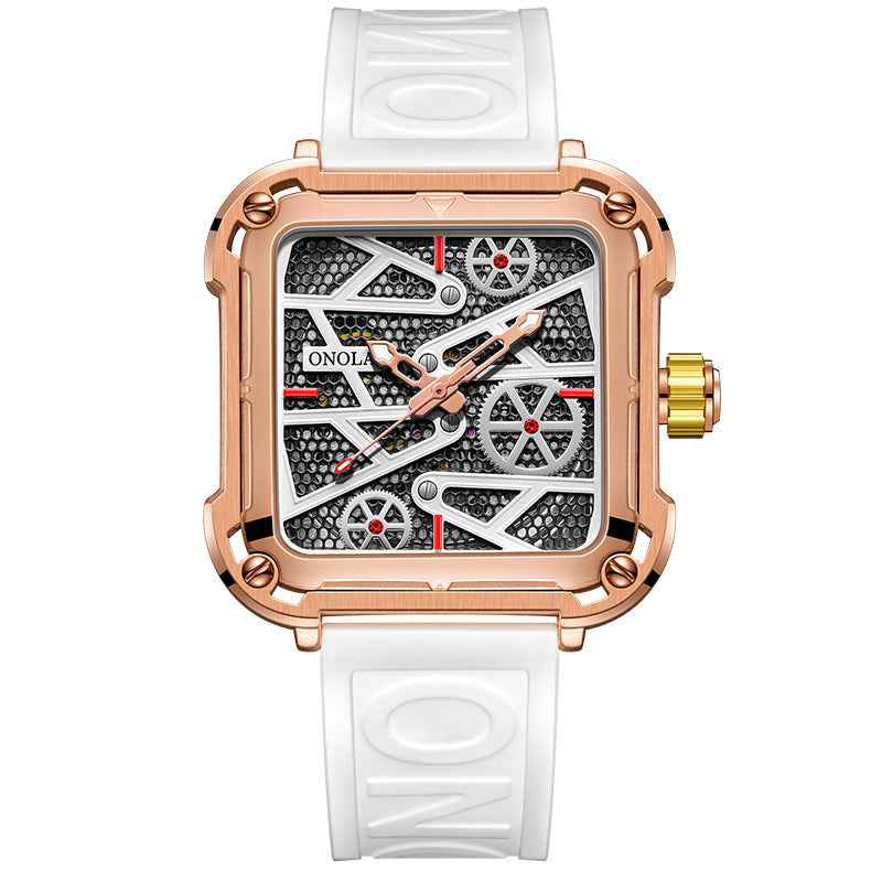 Modische Herrenuhr von ONOLA – Luxuriöse Skelett-Automatikuhr für Herren