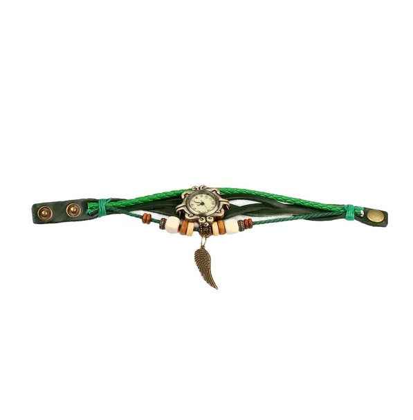 Beautiful Bohemian Style Retro Handmade Leather Angel Wing Women&