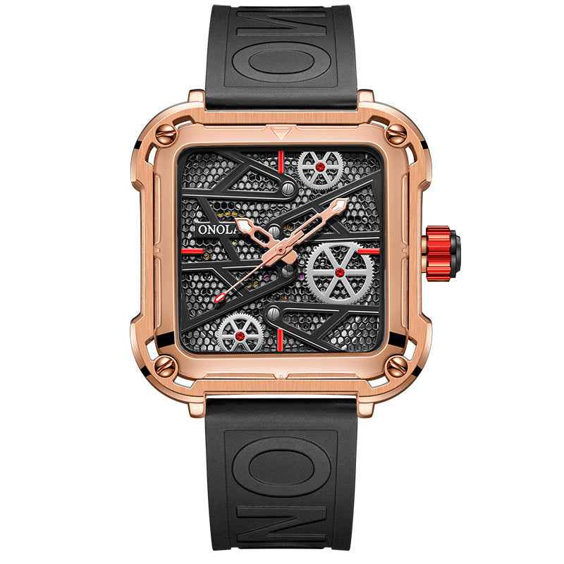 Modische Herrenuhr von ONOLA – Luxuriöse Skelett-Automatikuhr für Herren