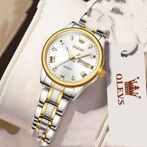 Schlichte, elegante Uhr im „Light Luxury“-Stil – modisch und wasserdicht