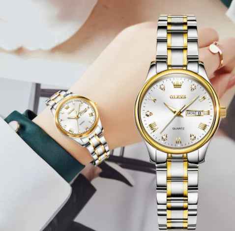 Schlichte, elegante Uhr im „Light Luxury“-Stil – modisch und wasserdicht