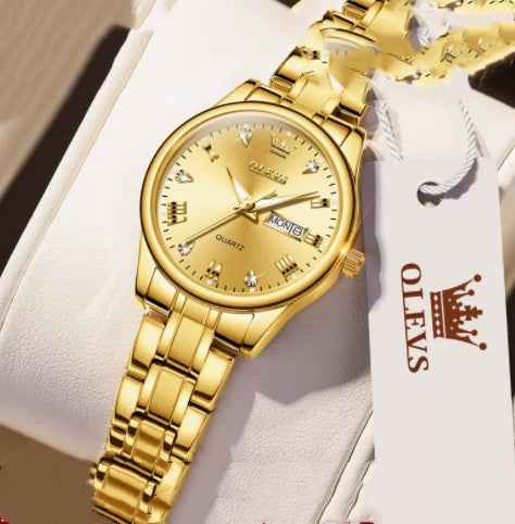 Schlichte, elegante Uhr im „Light Luxury“-Stil – modisch und wasserdicht