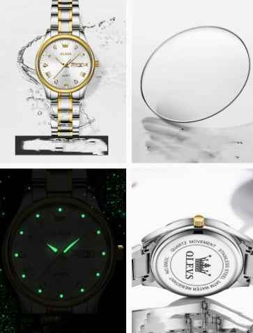Schlichte, elegante Uhr im „Light Luxury“-Stil – modisch und wasserdicht